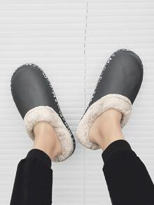 Men Thermal Lined Warm Clogs - Grey - View 4