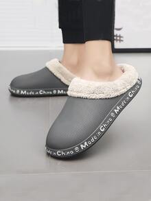 Men Thermal Lined Warm Clogs - Grey - View 5