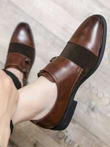 Hombres Zapatos de monje con doble hebilla - Marrón - Ver 3