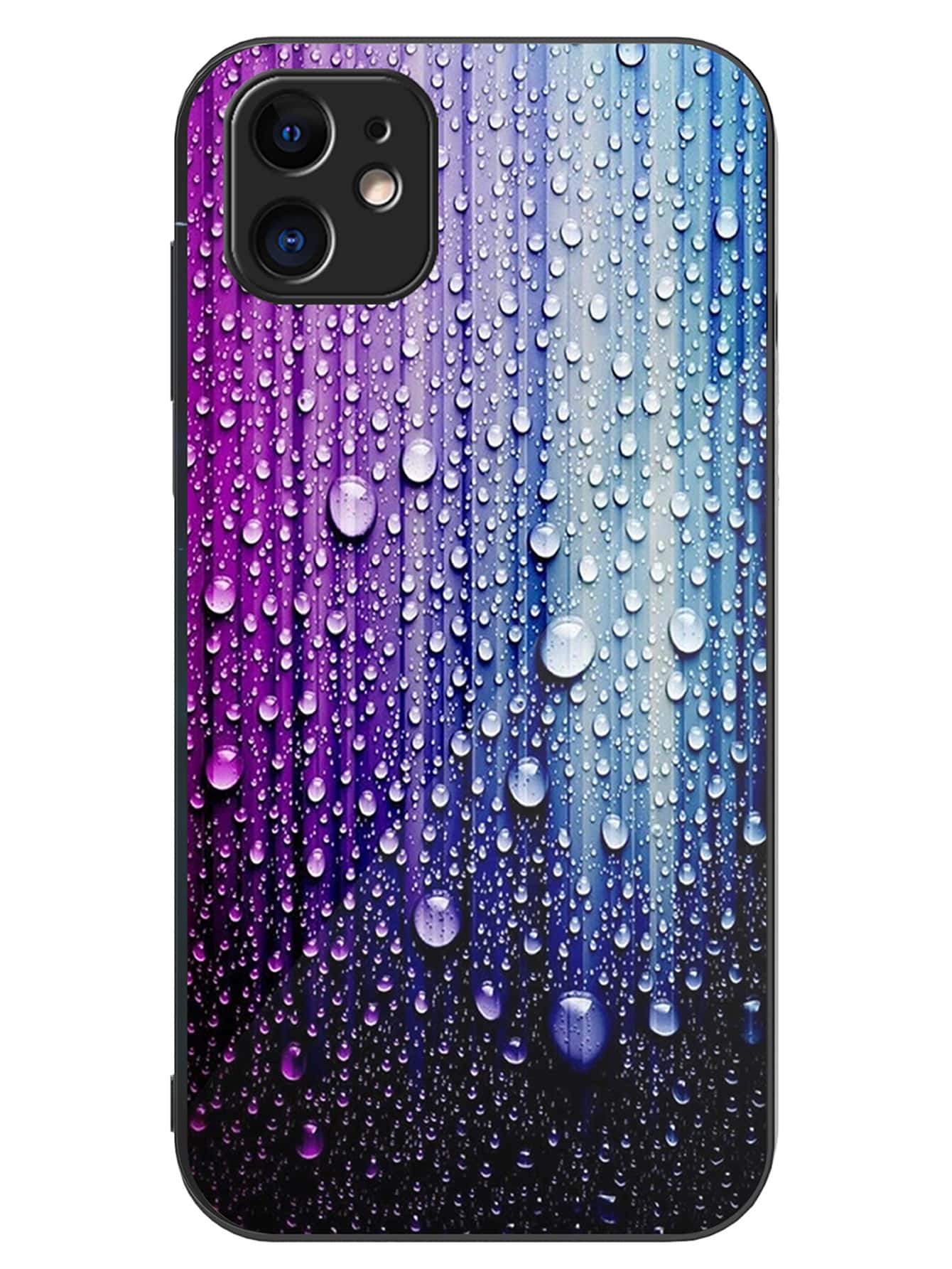 1入組水滴圖案手機殼 - 彩色 - 查看 1