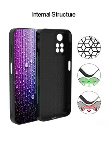 1入組水滴圖案手機殼 - 彩色 - 查看 3