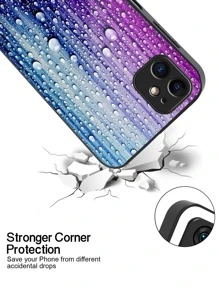 1入組水滴圖案手機殼 - 彩色 - 查看 5