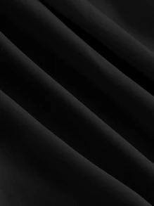 SHEIN MOD Trumpet Sleeve Bow Front Ruffle Hem Shirt Dress - Black - View 3