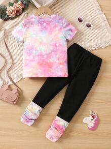 SHEIN Cô Gái Trẻ Nhuộm buộc Hoạt hình Giải trí Dễ thương Kỳ lân Vòng cổ Tay thường 2 cái/bộ Cho mùa hè - Nhiều màu - Xem 2