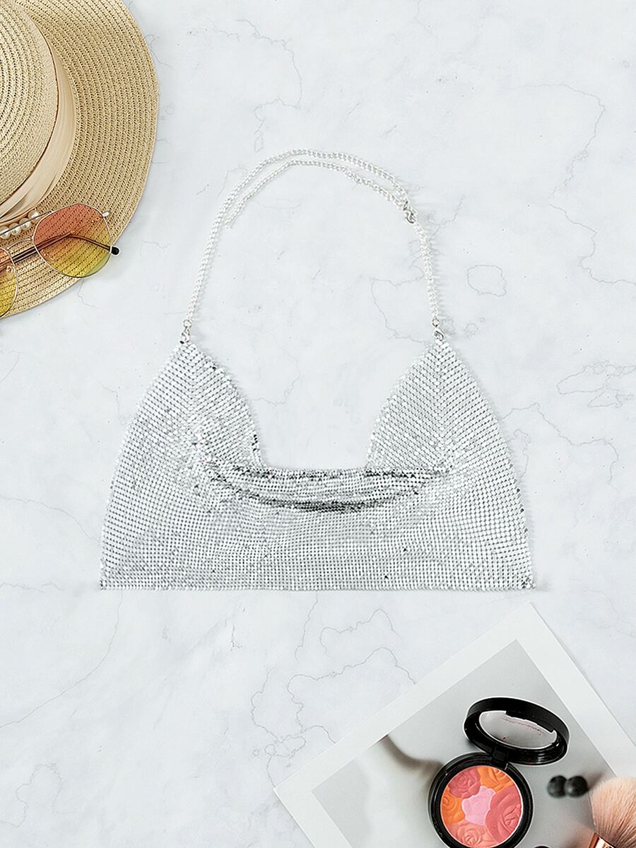 لباس علوي بتغطية ميتالك - فضي - مشاهدة 1