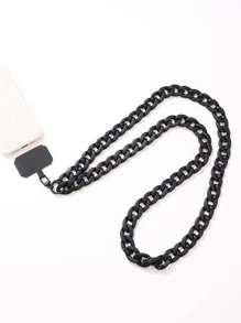 1 pieza Tira de celular con cadena - Negro - Ver 2