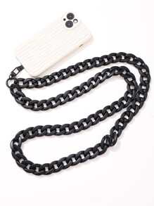 1 pieza Tira de celular con cadena - Negro - Ver 3
