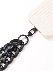 1 pieza Tira de celular con cadena - Negro - Ver 4