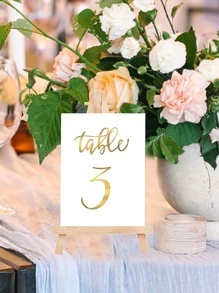 10pcs Wooden Place Card Holder - Brown - View 3