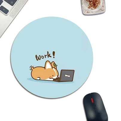 卡通狗樣式圓形鼠標墊,桌面鼠標墊