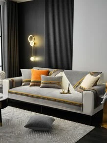 1pc Geometric Jacquard Sofa Towel - Multicolor - View 3
