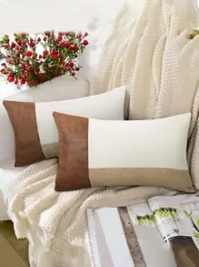 1入組撞色印花枕套不附帶內芯 - 彩色 - 查看 4