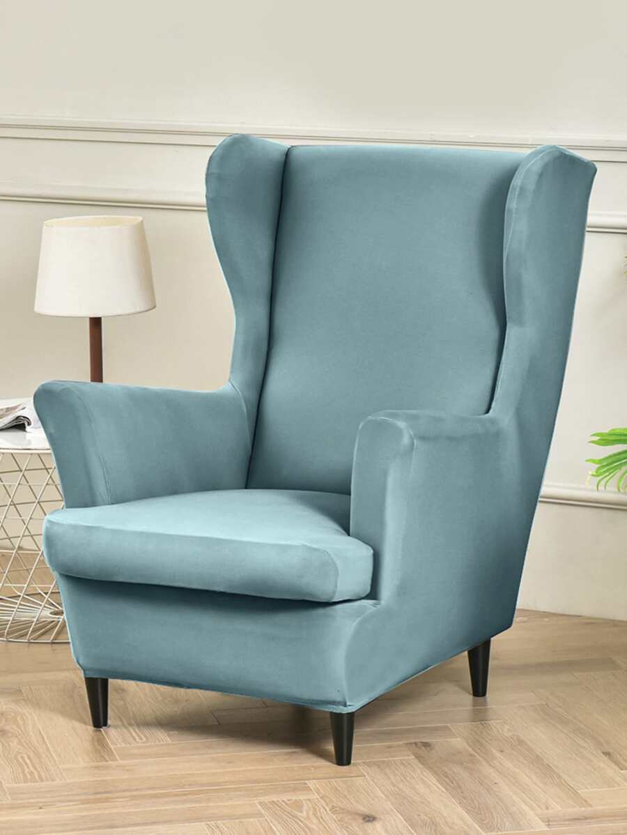 1 件牛奶丝弹力沙发套，适合家居装饰 - 淺灰色 - 查看 1