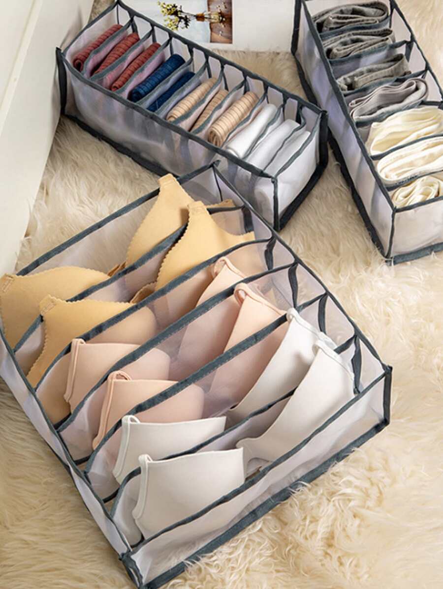 1 件对比色装订抽屉内衣收纳盒装饰秋季装饰节日装饰房间装饰家居装饰秋季装饰卧室装饰 - 灰色 - 查看 1