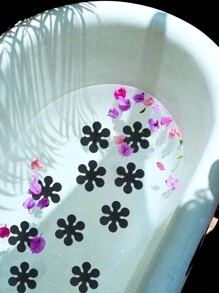 10pcs Snowflake Design Anti-Slip Shower Tread Sticker Back To School - Black - View 5