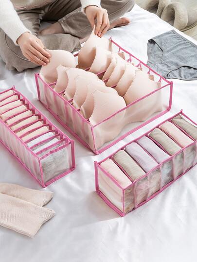 1/2/3pcs Drawer-Style Underwear Socks Storage Organizer Bags For Home Closet