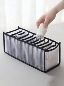 1/2/3 piezas Bolsas organizadoras de armario para ropa interior, calcetines y otros artículos pequeños - Negro - Ver 4