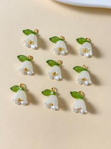 10pcs Plastic Flower DIY Pendant Valentines - Multicolor - View 3