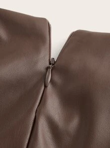 SHEIN ICON Falda cruzado PU