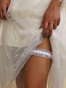 Ruffle Trim Bridal Garter Belt Valentine's Day Valentines
