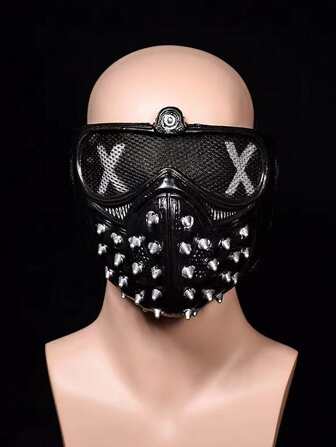 Studded Decor Costume Face Shield