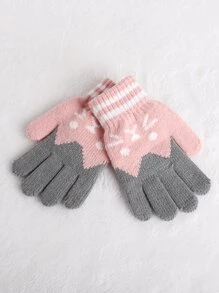 Toddler Girls Cat Pattern Gloves - Multicolor - View 2