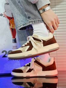 Giày thể thao nam thời trang có dây buộc phía trước Colorblock Giày trượt băng thời trang - Nhiều màu - Xem 5