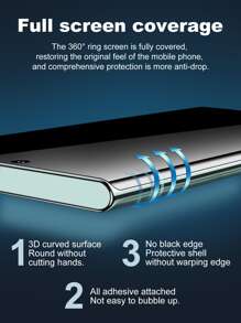 3 tấm phim bảo vệ quyền riêng tư màn hình Tương thích với Samsung - màu đen - Xem 5