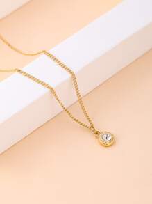 Vòng cổ mặt dây chuyền trang trí bằng đá rhinestone - Vàng - Xem 2