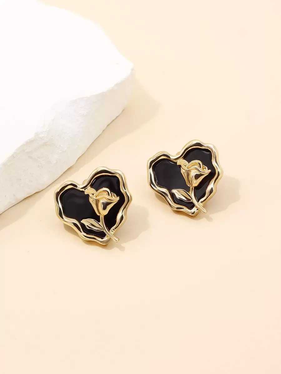 Bông Tai Hoa & Trái Tim - Nhiều màu - Xem 1