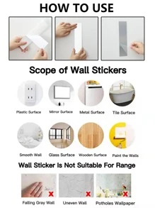 20入組/套星形創意鏡子墻貼