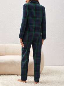 格子印花睡衣套装 / 睡衣套装 - 彩色 - 查看 2