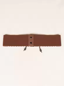 波西米亚风镂空宽腰带女士束腰带，适合万圣节夏季、秋季、学校秋季、万圣节 - 棕色 - 查看 4