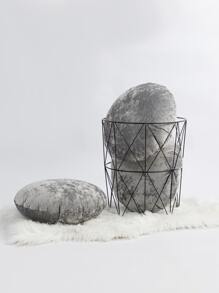 1pc/2pcs Frost Fleece Solid Color Round Throw Pillow Cover, Minimalist Velvet Decorative Cushion Cover For Living Room, Bedroom, Sofa, Garden, Diameter 45cm, Pillow Insert Not Included - Grey - View 13