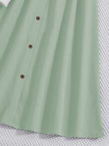 Tween Girl Figure Graphic Pullover & Button Front Skirt - Multicolor - View 4