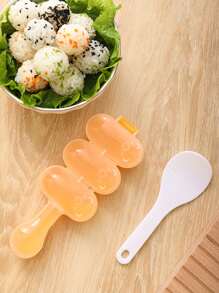 2pcs/set Portable Rice Ball Mold, Nordic Plastic Rice Ball Sushi Maker For Kitchen - Multicolor - View 1