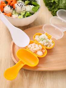 2pcs/set Portable Rice Ball Mold, Nordic Plastic Rice Ball Sushi Maker For Kitchen - Multicolor - View 3