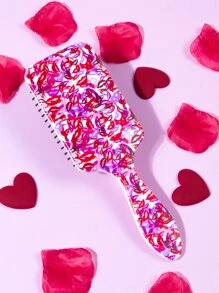 1入組嘴唇圖案氣墊梳