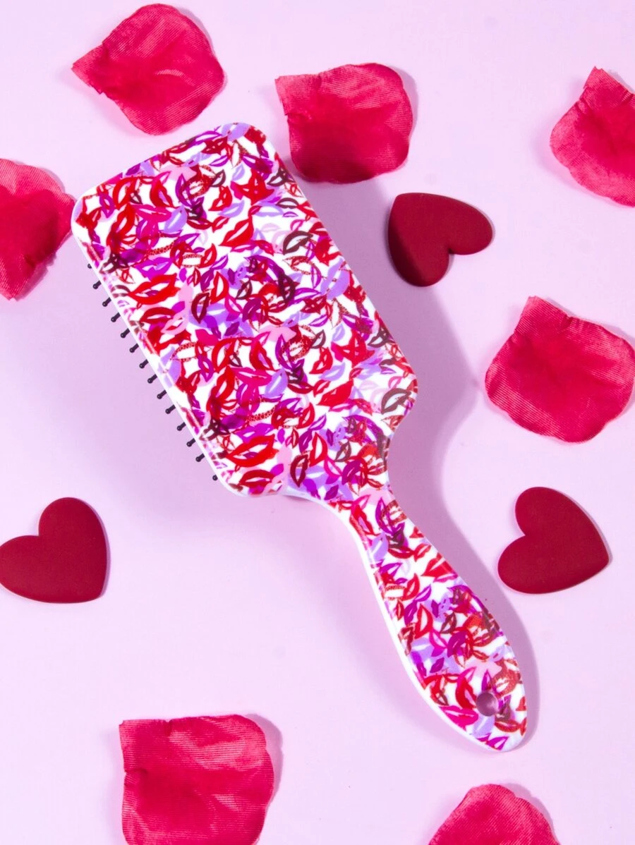 1入組嘴唇圖案氣墊梳