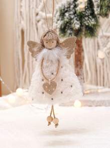 1peça Boneca com design aleatório para pendurar na parede, enfeite de anjo para árvore de Natal, linda decoração para pendurar para a temporada de férias - Multicolorido - Ver 2