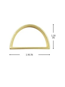 4-24pcs Matte Gold D-Shape Napkin Rings, Semi-Circle Metal Gold Napkin Holder Clips, Autumn Thanksgiving Christmas Napkin Rings, Dining Table Decor, Weddings, Banquets, Parties, Easter - Gold - View 3
