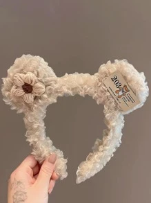 2 chiếc Băng đô Kaki & Dệt kim màu trắng sang trọng dành cho nữ mùa thu đông, có chi tiết hoa móc, Phụ kiện tóc dễ thương & đa năng để sử dụng hàng ngày, đi chơi, rửa mặt, trang điểm và phối quần áo - Nhiều màu - Xem 3
