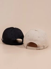 2入組女士刺繡字母棒球帽，適用於戶外運動或旅遊的中性帽子 - 彩色 - 查看 2