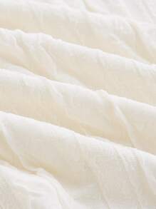 SHEIN MOD Sweetheart Neck Cable Knit Tee - Beige - View 5