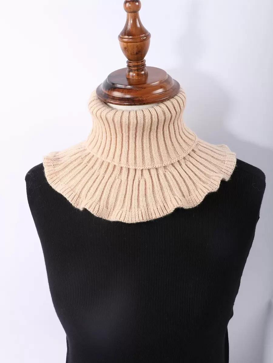 素色圍脖 - 杏色 - 查看 1