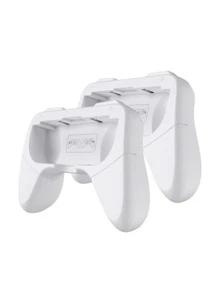 2入組遊戲手柄支架適用於Nintendo Switch OLED - 白色 - 查看 2