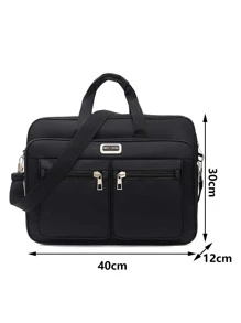 1pc 17 Inch Large Capacity Laptop Bag Compatible With IPad, Laptop Bags ForMacBook,IPad,HP Dell Acer Chromebook Surface Notebook,Laptop Briefcases - Black - View 4
