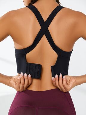 Cheerettes 5قطع خزان رياضي ذو ظهر متقاطع متناسق، ملابس علوية مُثبَّت للجيم
