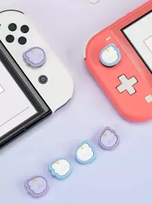 GeekShare 4pcs/Set Silicone Winged Thumb Grip Caps Joystick Thumb Cover Protector Compatible With Switch/OLED/Switch Lite - Multicolor - View 2