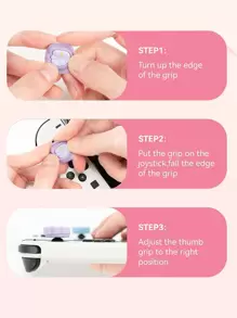 GeekShare 4pcs/Set Silicone Winged Thumb Grip Caps Joystick Thumb Cover Protector Compatible With Switch/OLED/Switch Lite - Multicolor - View 3